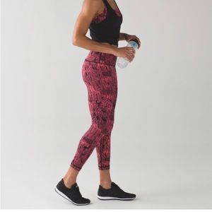 NWOT - Lululemon High Times Pants in Down Pour Electric Coral